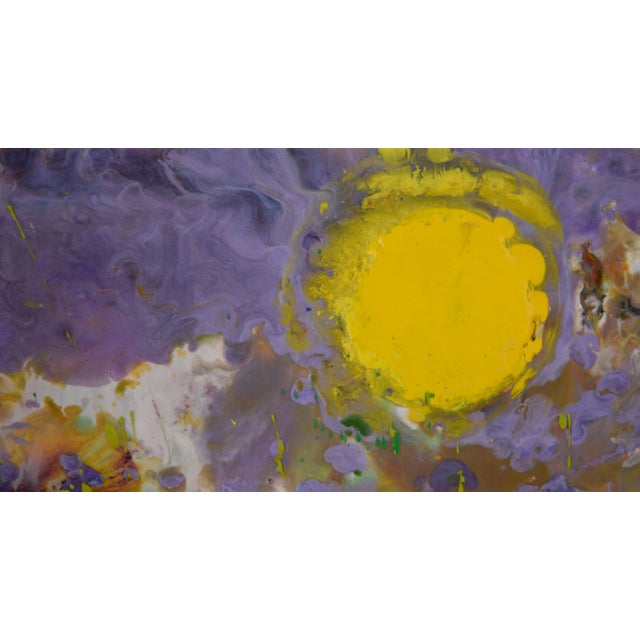 The Flower Garden - Wax and Acrylic on Wood Textured abstract expressionist composition of wax and acrylic by California...