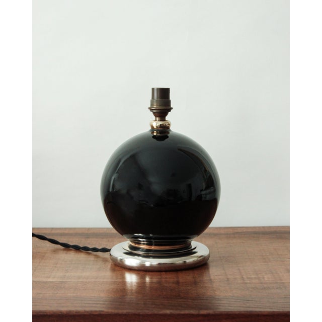 Art Deco Table Lamp in the style of Jacques Adnet, 1930s For Sale - Image 3 of 6