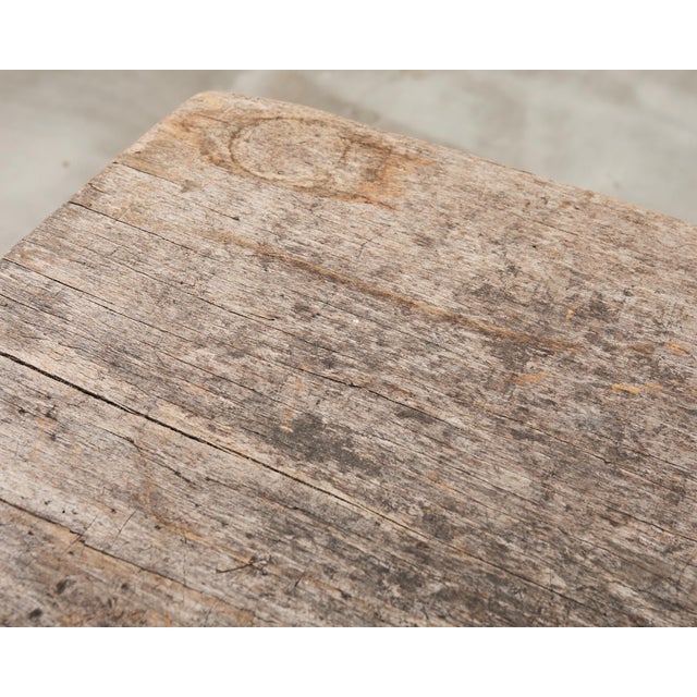 Monumental Reclaimed Wood Plank Top Iron Console 13.5 Ft For Sale - Image 16 of 18