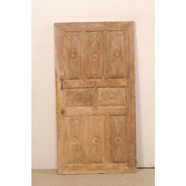 Tan 19th Century Turkish Raised Wooden Panel Door For Sale - Image 8 of 8