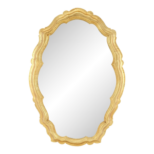 La Barge Large 33x48 Shield Shape Gold Leaf Gilt Wall Mirror MINT