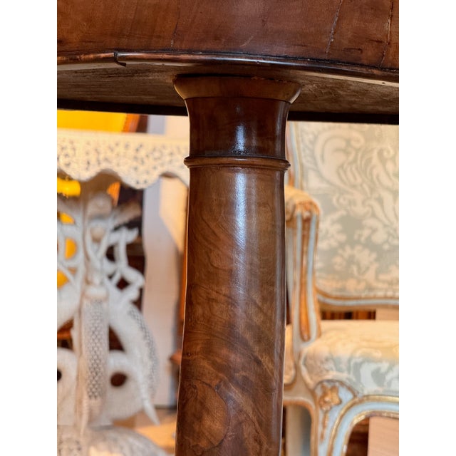 19th Century French Walnut Table With Marble Top For Sale - Image 10 of 10