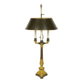 Neoclassical Bronze and Ormolu Candelabra Table Lamp For Sale