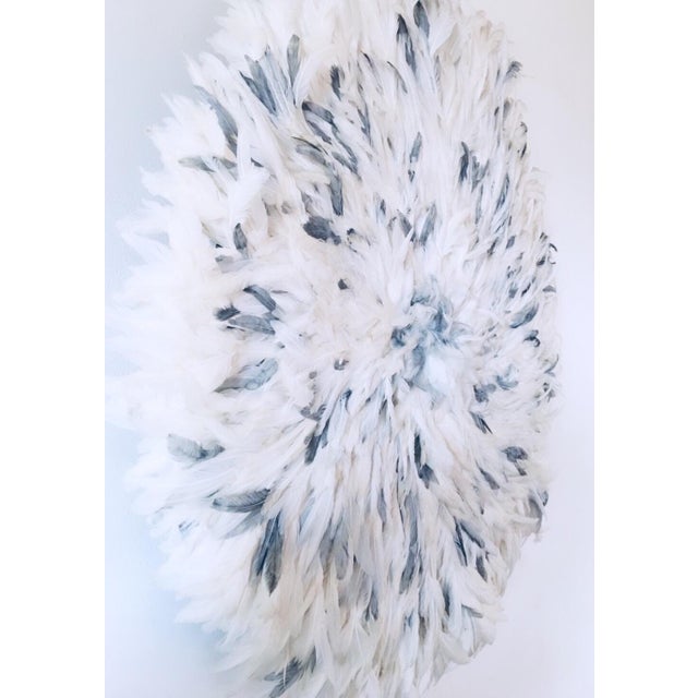 African African Gray and White Juju Hat For Sale - Image 3 of 6