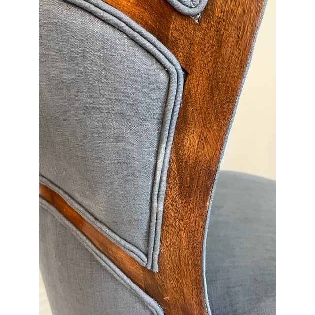 Blue Mid 20th Century Swedish Art Deco Style Chair For Sale - Image 8 of 15