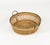 Mid-Century Round Bowl or Centerpiece in Rattan and Brass, Italy, 1970s For Sale - Image 6 of 12