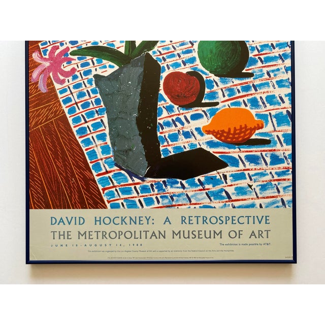 レア　David Hockney ポスター DAVID HOCKNEY RARE 1985 POP ART LITHO PRINT FRAMED PARIS