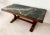 Wood Mid 20th Century Unique Marble and Wood French Inspired Trestle Console/Libaray/Coffee/Cocktail/Display Table Great Vintage Condition For Sale - Image 7 of 11