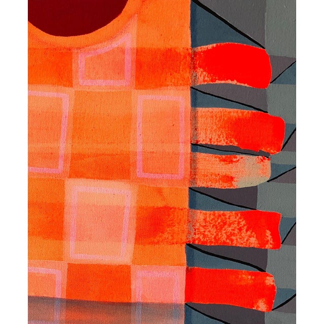 Max Manning “Untitled (CVS166)” Contemporary Orange and Pink Geometric Abstract Painting, 2020 For Sale - Image 4 of 8