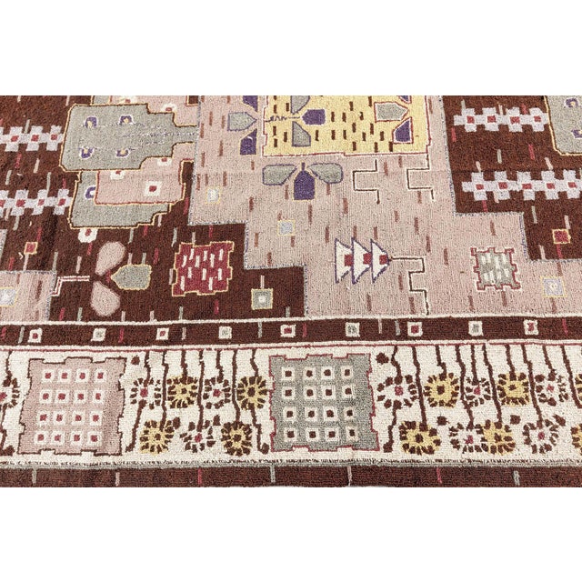 Modern Swedish Flossa Pile Rug by Doris Leslie Blau. Size: 14'0" × 18'0" (426 × 548 cm). A vibrant celebration of...