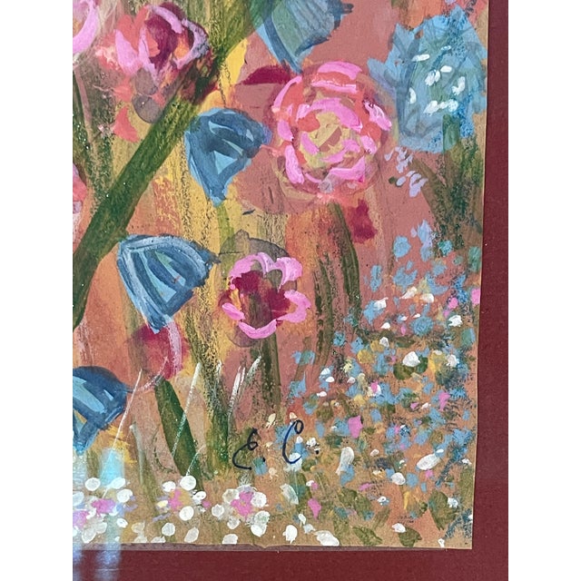 Abstract Original Painting Blue Moon Graden by Elia Fted For Sale In Miami - Image 6 of 6