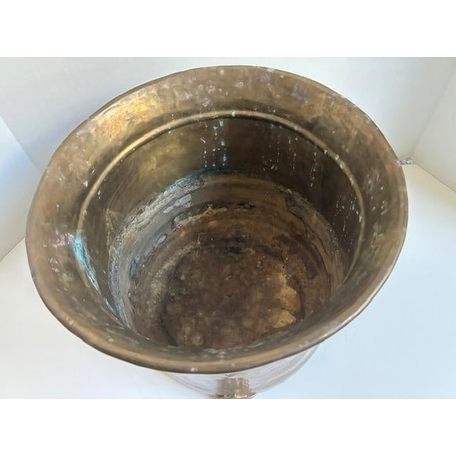 Vintage Brass Jardinière With Lion Handles and Claw Feet - Indoor Planter For Sale - Image 10 of 16