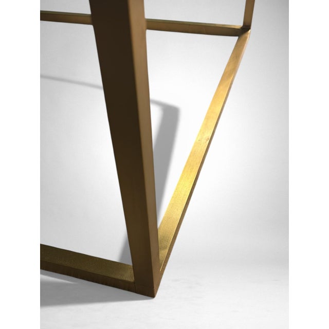 Late 20th Century Willy Rizzo Style Italian Brass and Smoked Glass Coffee Table For Sale - Image 14 of 17