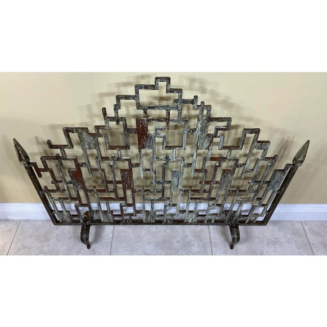 2020s Cast Iron Cityscape Fireplace Screen For Sale - Image 5 of 10