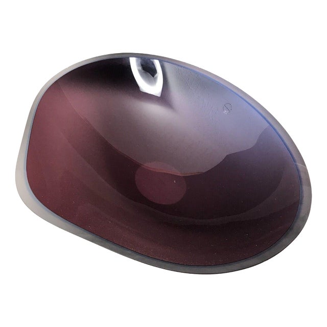 Vintage Murano Venezia Bowl in Amethyst Fragments by Marco Zito for Salviati For Sale