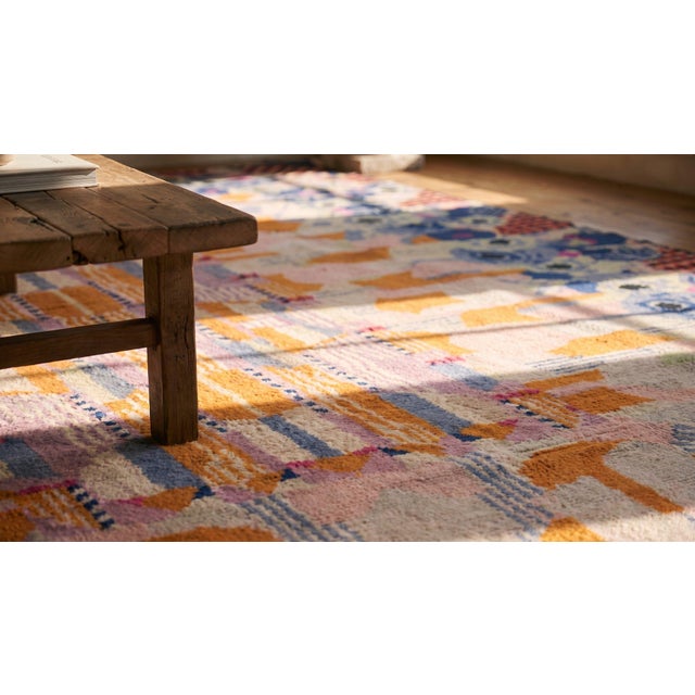 Blue Stunning Traditional and Attractive Floral Pattern Antique French Art Deco Rug For Sale - Image 8 of 8