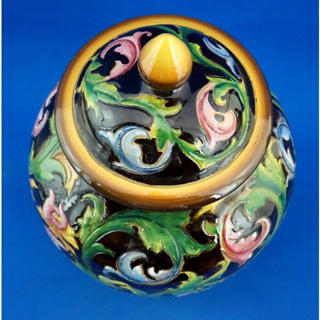 20th Century Scratched Majolica Ceramic Potiche Vase by Bartolomeo Rossi for CAS Savona Albisola, Italy, 1920s For Sale - Image 9 of 18