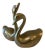 Vintage Mid-Century Modern Solid Brass Swans- a Pair For Sale