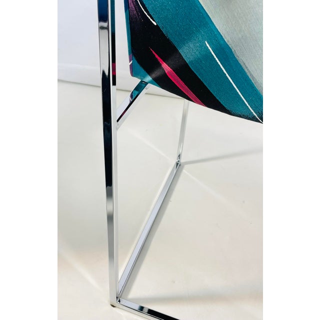Set of 4 Chrome "Thin Line" Dining Chairs by Milo Baughman for Thayer Coggin For Sale - Image 11 of 12