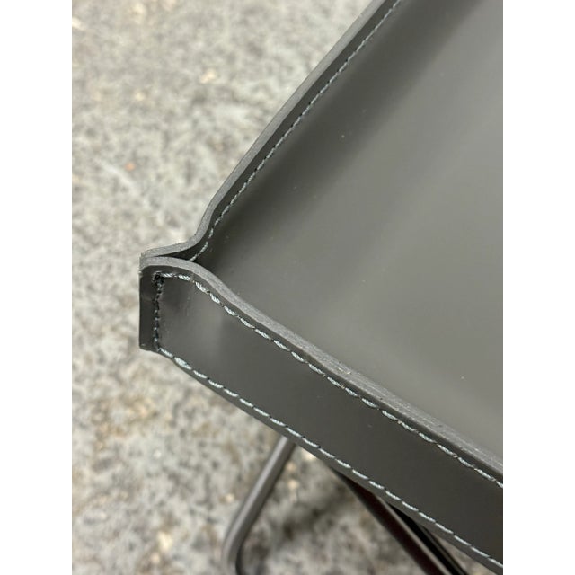 Bontempi Casa Flexus Square Leather Coffee Table For Sale In San Francisco - Image 6 of 12