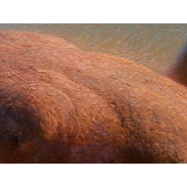 Contemporary Stalemate by Diego Glazer | Oil on Canvas Landscape with rocks and a tree For Sale - Image 3 of 5