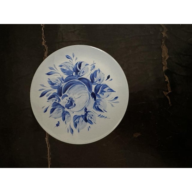 Light Grey Opaline Glass Box with Blue Floral Enamel Decoration, 1890s For Sale - Image 10 of 18