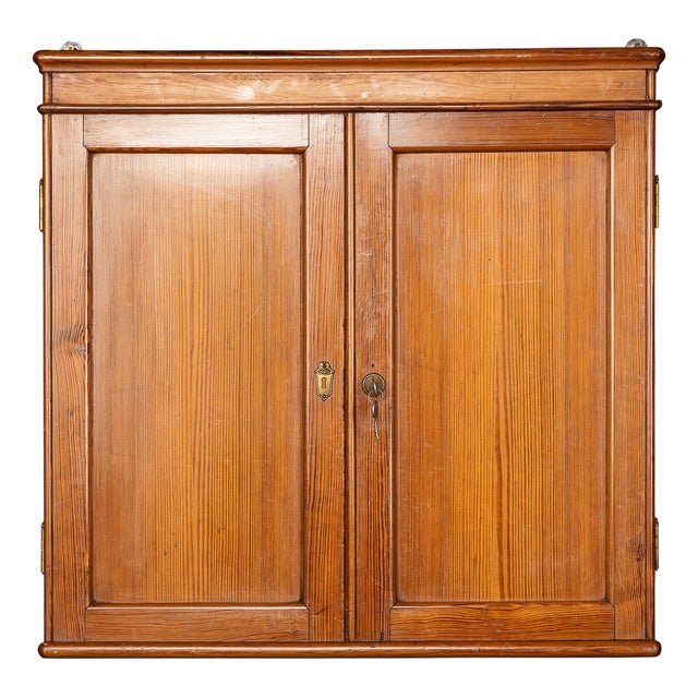 20th Century Italian Pine Cupboard & Eighty Rubber Stamps, 1930s, Set of 81 For Sale