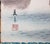 Ecru Large Showa Era Japanese Monochrome Print, Seascape With an Island For Sale - Image 8 of 10