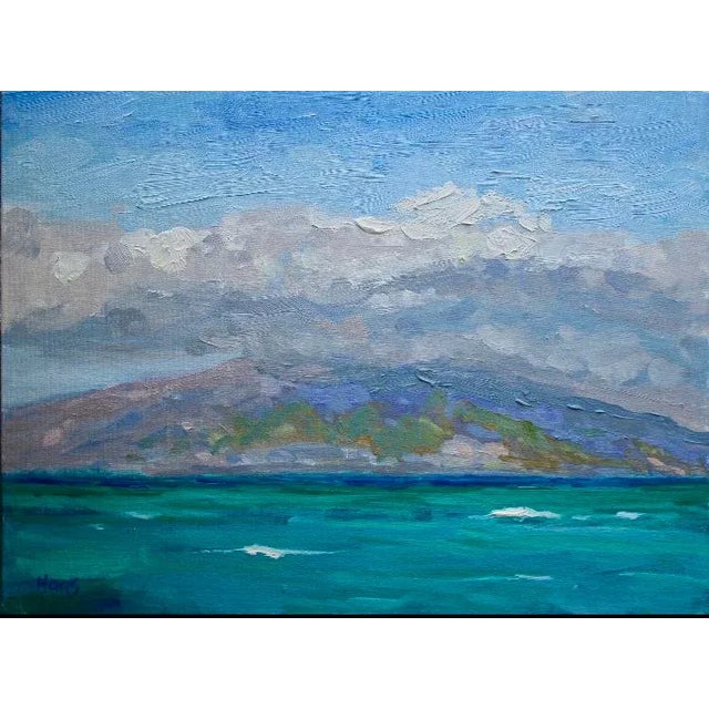 Molokai View, Hawaii Contemporary Impressionist Oil Painting For Sale - Image 9 of 9