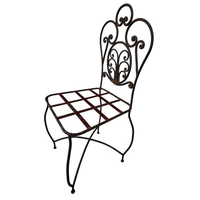French Wrought Iron Chairs, 1970s, Set of 4 For Sale - Image 6 of 16
