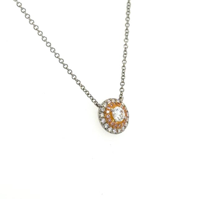 Contemporary Tiffany & Co., Soleste Diamond and Pink Diamond Necklace For Sale - Image 3 of 5