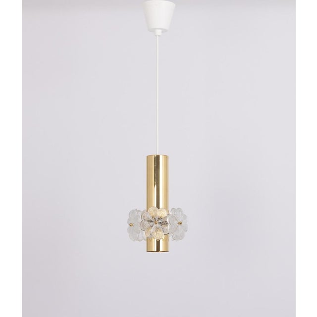 1 of 5 stunning petite brass and glass sputnik pendant lights, germany, 1960s. When illuminated, the pendant light...