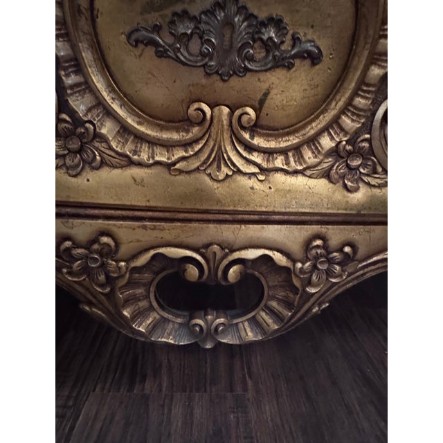 Weiman Vintage Weiman Marble Top Gilt Louis XV Style Bombe Chest / Commode For Sale - Image 4 of 9