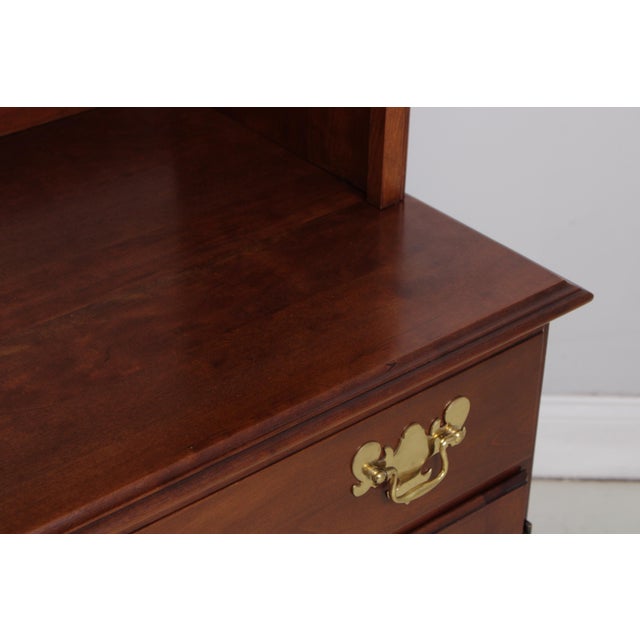 Statton Large Cherry Workspace Desk W. Hutch For Sale - Image 9 of 18