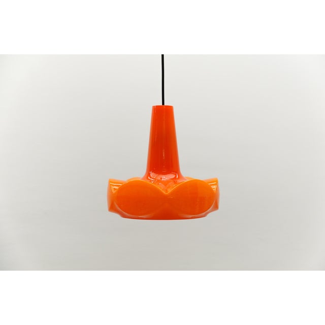 Vintage Orange Glass Hanging Lamp from Peill & Putzler, 1960s For Sale - Image 10 of 10