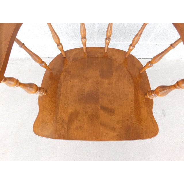 Ethan Allen Heirloom Nutmeg Captain Windsor Arm Chair 10-6531 For Sale In Philadelphia - Image 6 of 14