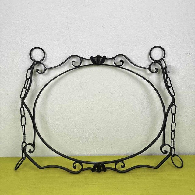 Vintage Metal Wall Sign Holder For Sale - Image 9 of 9