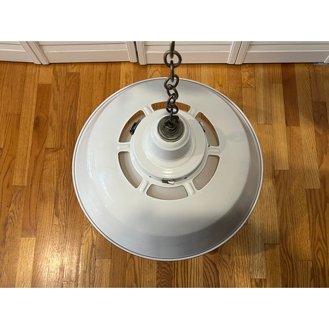 Mid 20th Century Architectural Salvage Industrial Factory Pendant Light (Field Museum) For Sale - Image 5 of 7