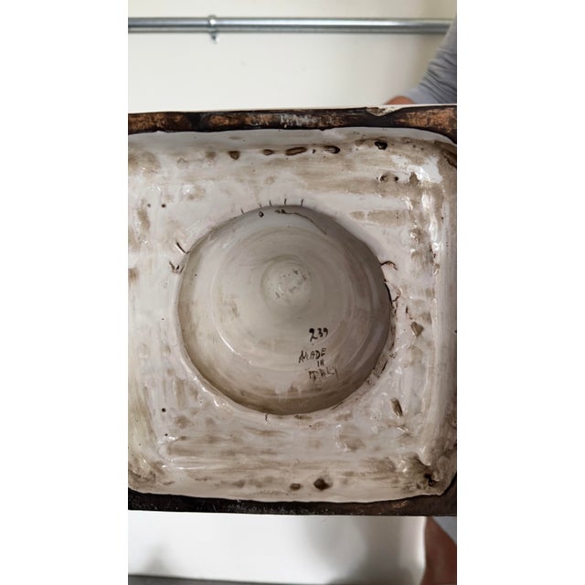 Antique Large Italian Apothecary Lidded Urn Set For Sale In Los Angeles - Image 6 of 8