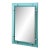Light Blue Wall Mirror by Max Ingrand for Fontana Arte, Italy, 1950s For Sale