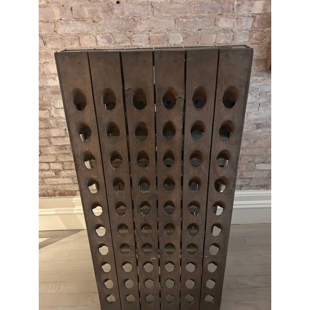 Traditional Antique Oak Riddling Rack Bottle Rack - 120 Bottles For Sale - Image 3 of 5