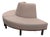 Pair of Jasper Group Curved Serpentine Modular Benches – Mid-Century Modern Inspired Corporate Lounge Loveseats in Two-Tone Tweed Upholstery For Sale