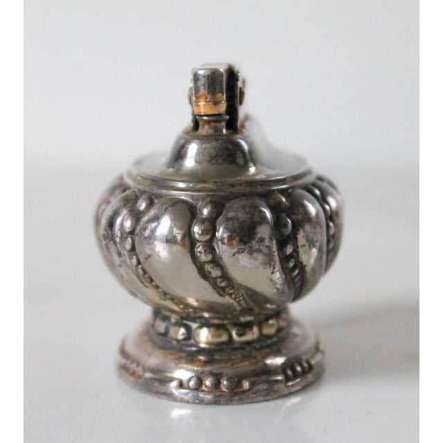 Vintage American Silver Plate Art Deco Table Lighter by Ronson Crown For Sale In Milwaukee - Image 6 of 10
