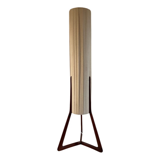 Teak Tripod Floor Lamp by Peter Hvidt and Olga Molgaard-Nielsen, 1960 For Sale