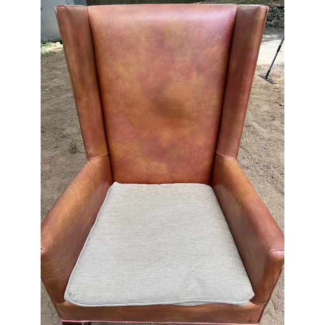 Animal Skin Hickory Chair Leather Delaware Host Chairs - A Pair For Sale - Image 7 of 12