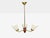 Mid-Century Modern 1950s Swedish Modern, Three-Light Pendant Light, Brass, Wood, Glass For Sale - Image 3 of 11