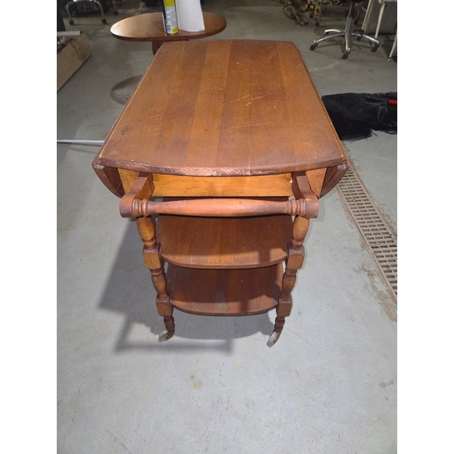 1960s Drop Leaf Tea Cart For Sale - Image 10 of 16