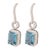 Natural diamond 0.72cts & blue topaz 5.39cts earring in 18k gold For Sale - Image 4 of 6