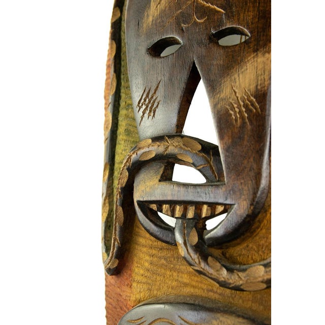 Mid-20th Century Wooden Decorative Mask For Sale - Image 3 of 6