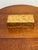 Design Plus Gallery presents a Vintage Burl Wood Keepsake Box. A rectangular form displays patterned burl veneer, rounded...